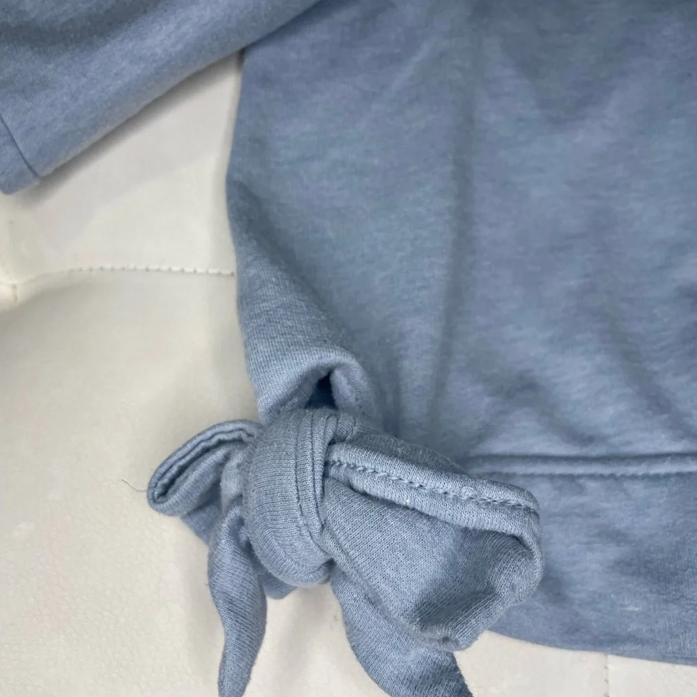 Z By Zella Girls Hoodie Sweatshirt blue Bow Accent Girls Size small